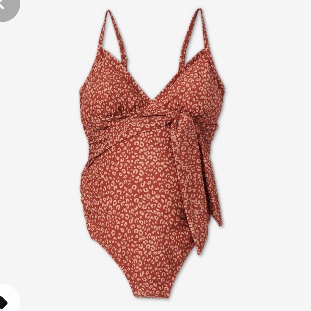 Isabel Maternity by Ingrid & Isabel Red Leopard One Piece Swimsuit